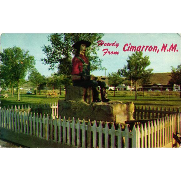 Lucien Maxwell Statue Cimarron New Mexico Postcard Unposted - Picture 1 of 2